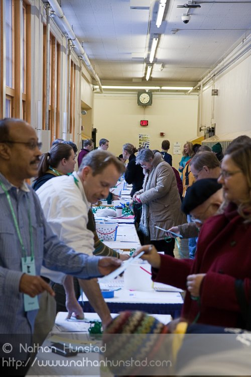 The signin tables at the SD59 convention